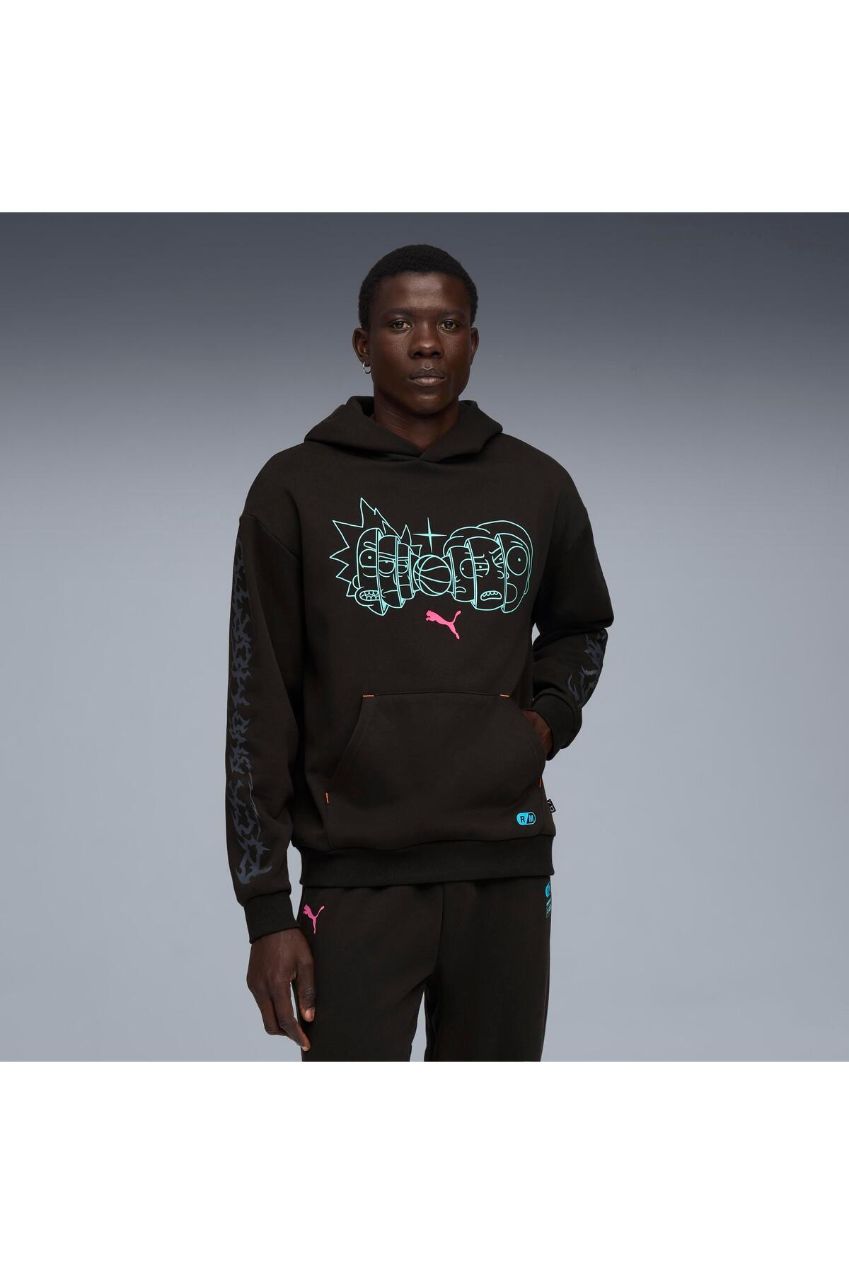 Puma Rick And Morty Hoodie Erkek Yetişkin Sweatshirt görsel 7