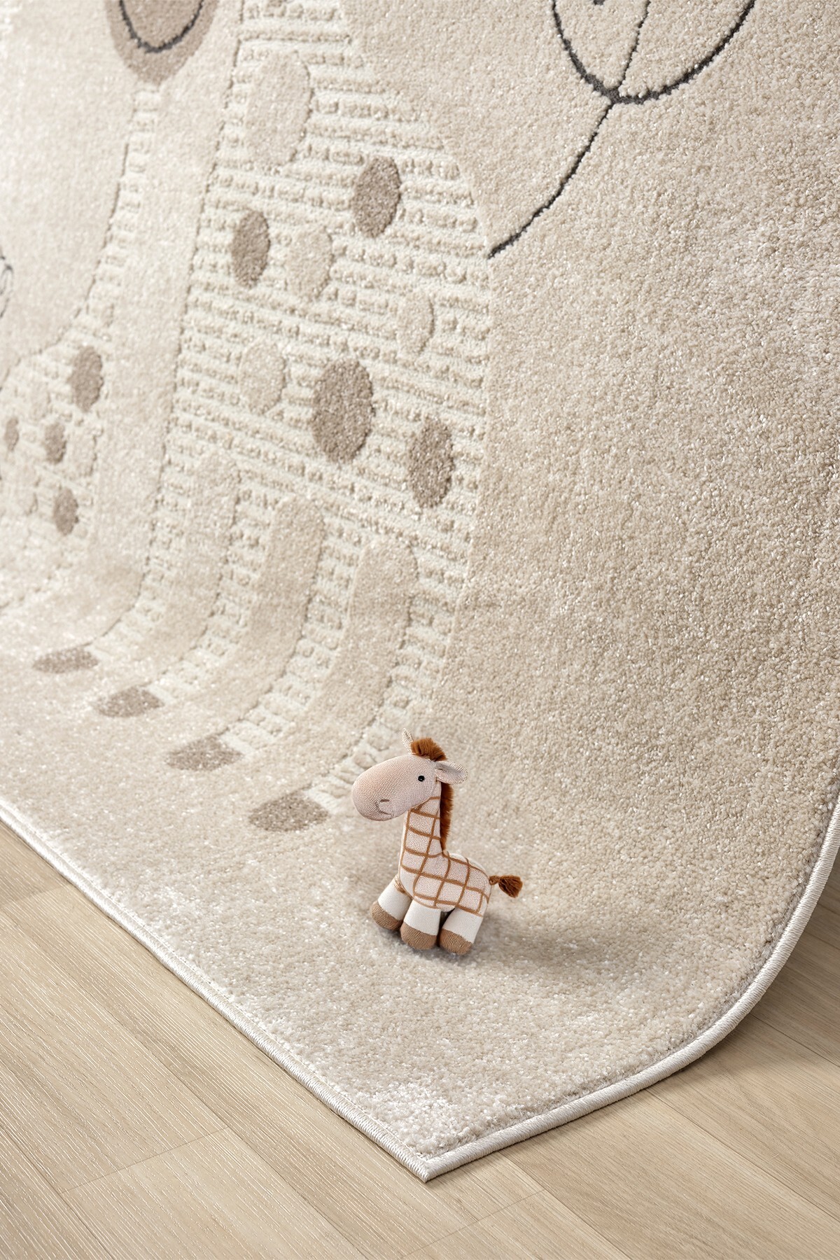 Eliz Home Yumuşak Dokuma Halı Zürafa Figürlü Leke Tutmaz Bebek Odası Çocuk Odası Genç Odası Halısı ZÜRAFA fotoğrafı 5 (önizleme)