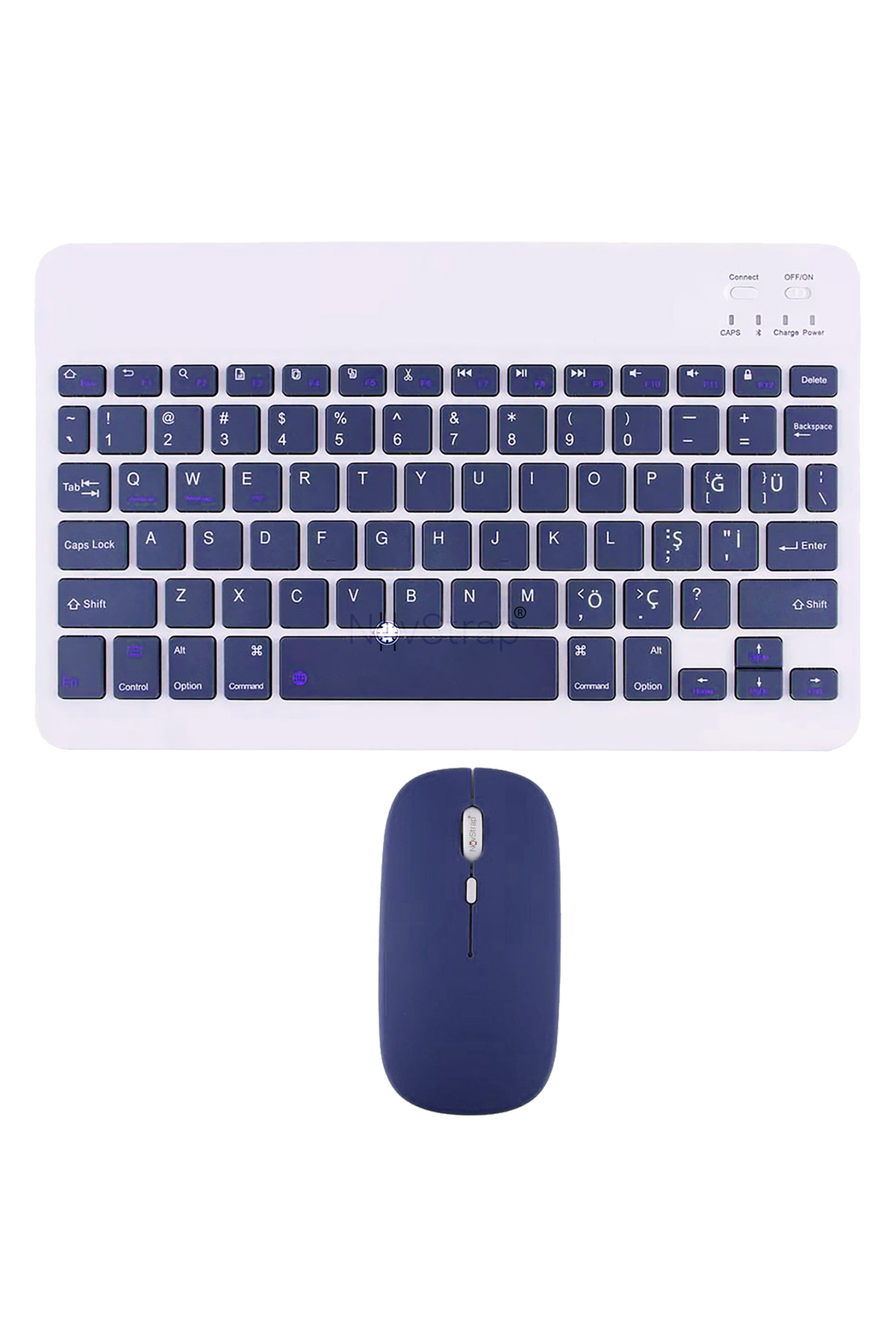 NovStrap İpad Air 11 inç / Pro 11 (M3/M2) Çip 2025-2024 ile Uyumlu Bluetooth Klavye Mouse Seti