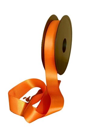 EL İŞİ DİY CRAFT Turuncu Saten Kumaş Kurdele 2,5 Cm X 35 M Hediye Paketleme K...