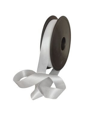 EL İŞİ DİY CRAFT Beyaz Saten Kumaş Kurdele 2,5 Cm X 35 M Hediye Paketleme Kın...