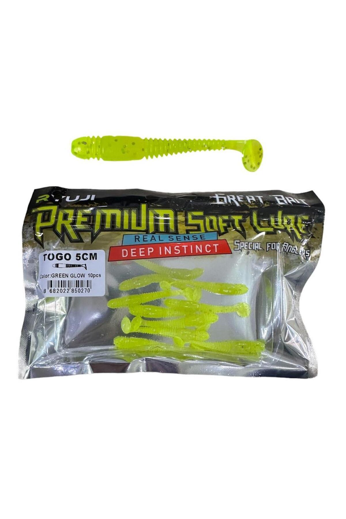 Ryuji Togo 5cm LRF Silikon Yem (10 Adet) Green Glow