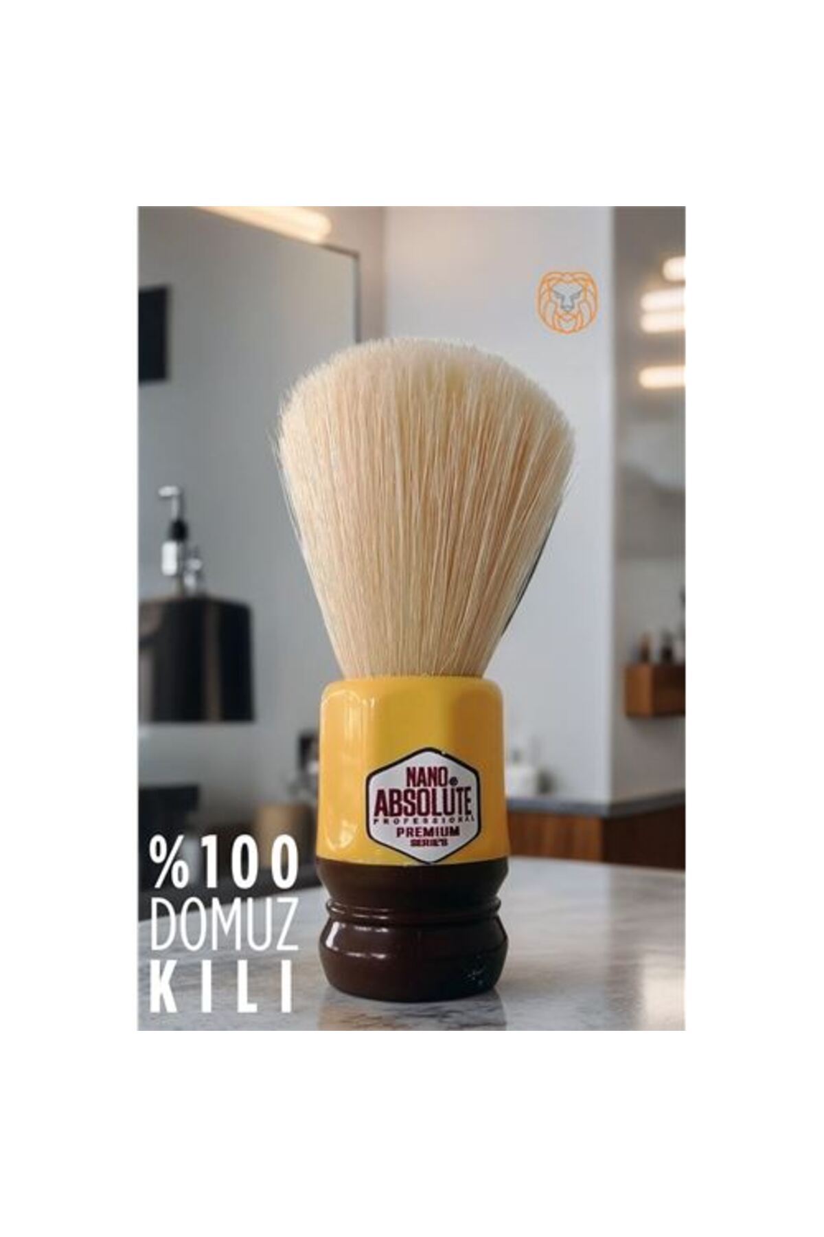 BRANDLESS Turk Domuz Kılı Nano Tıraş Fırçası Absolute Professional