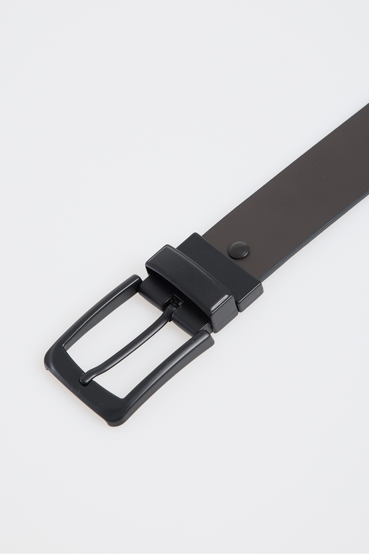 Garbalia  Neolit Çift Taraflı Kullanılabilen Siyah Kahverengi 2 Renkli Döner Tokalı Erkek Kemeri - Görsel 5