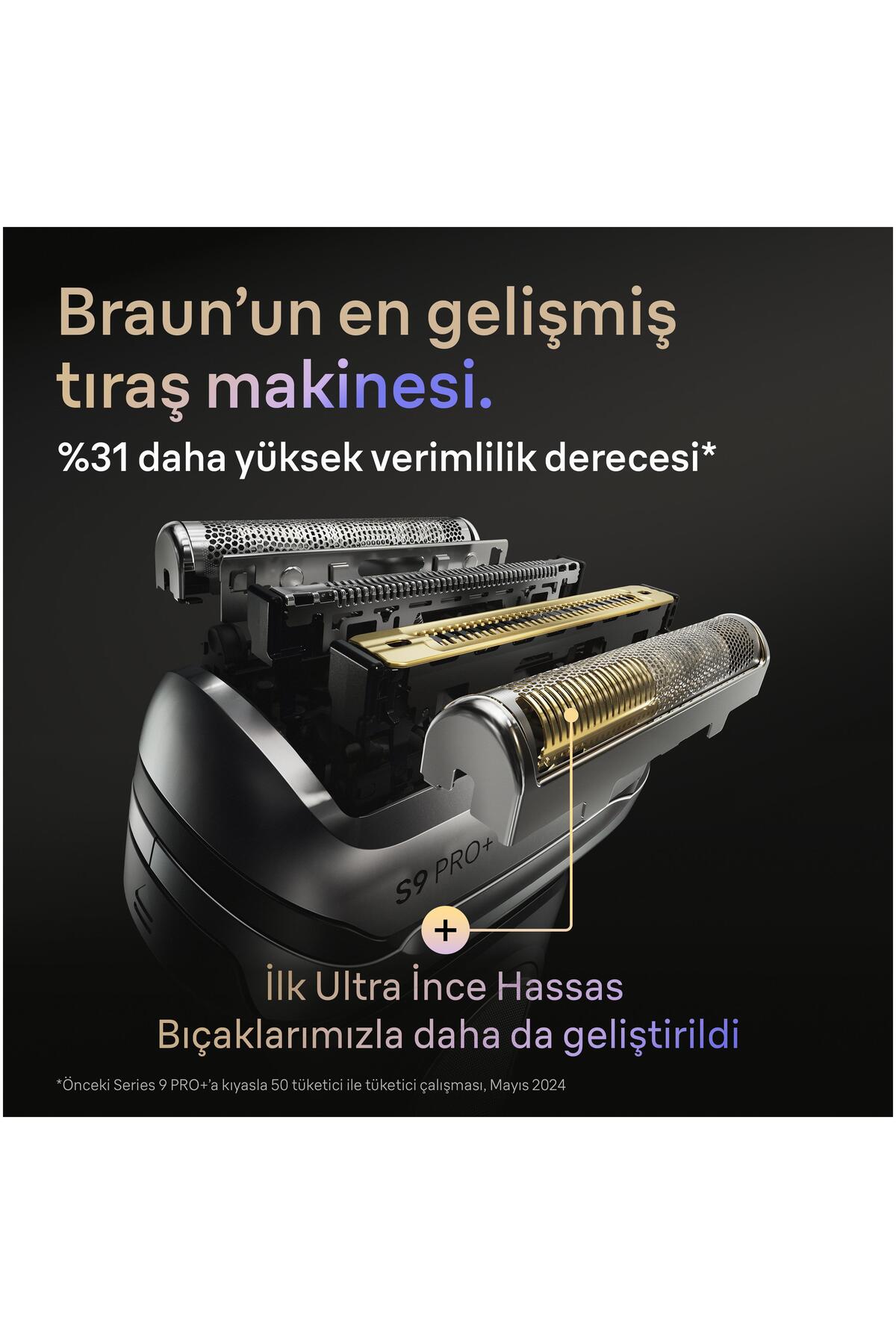 ماشین اصلاح برقی سری 9 PRO+، مناسب برای استفاده خشک و مرطوب، همراه با پایه شارژ، مدل 9615S