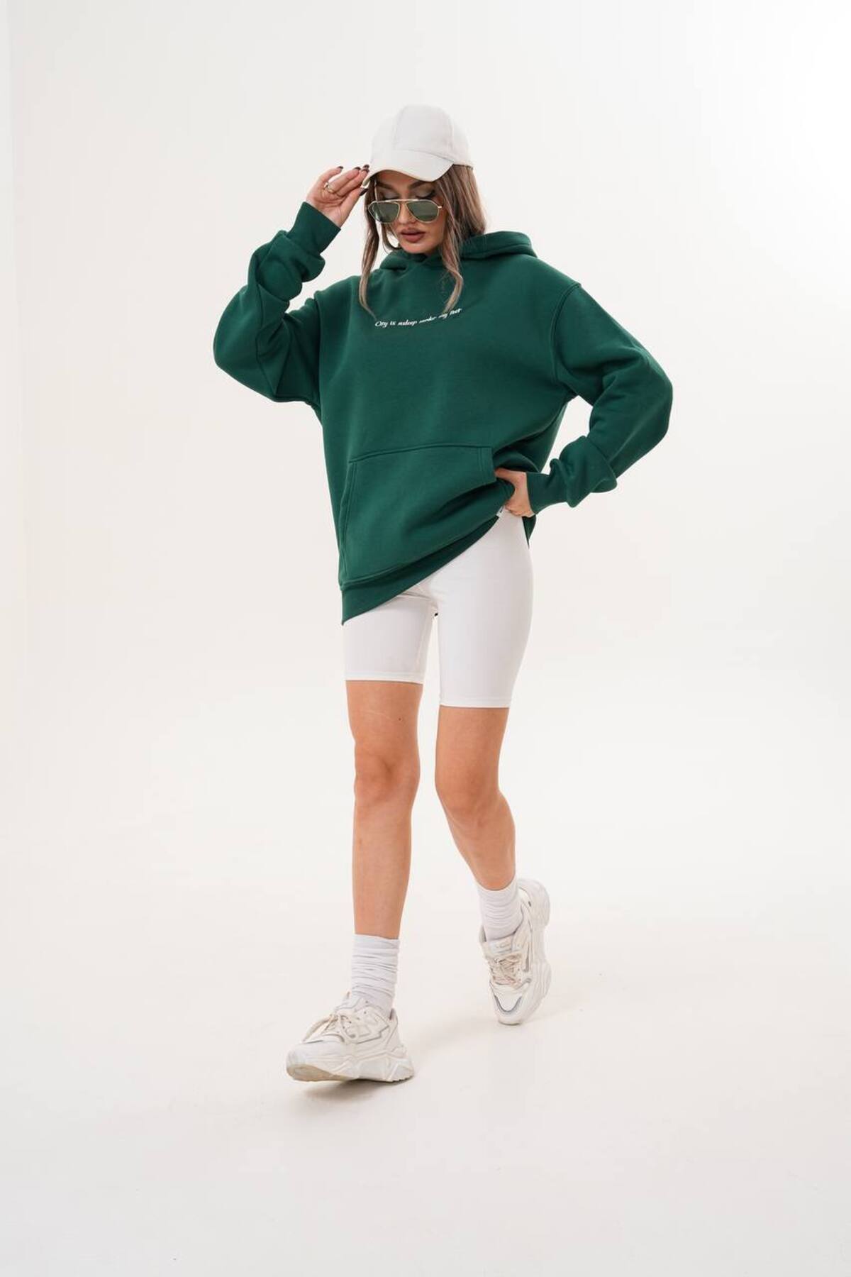369 etnik butik Unisex Baskılı Kapüşonlu Sweatshirt – Regular Fit