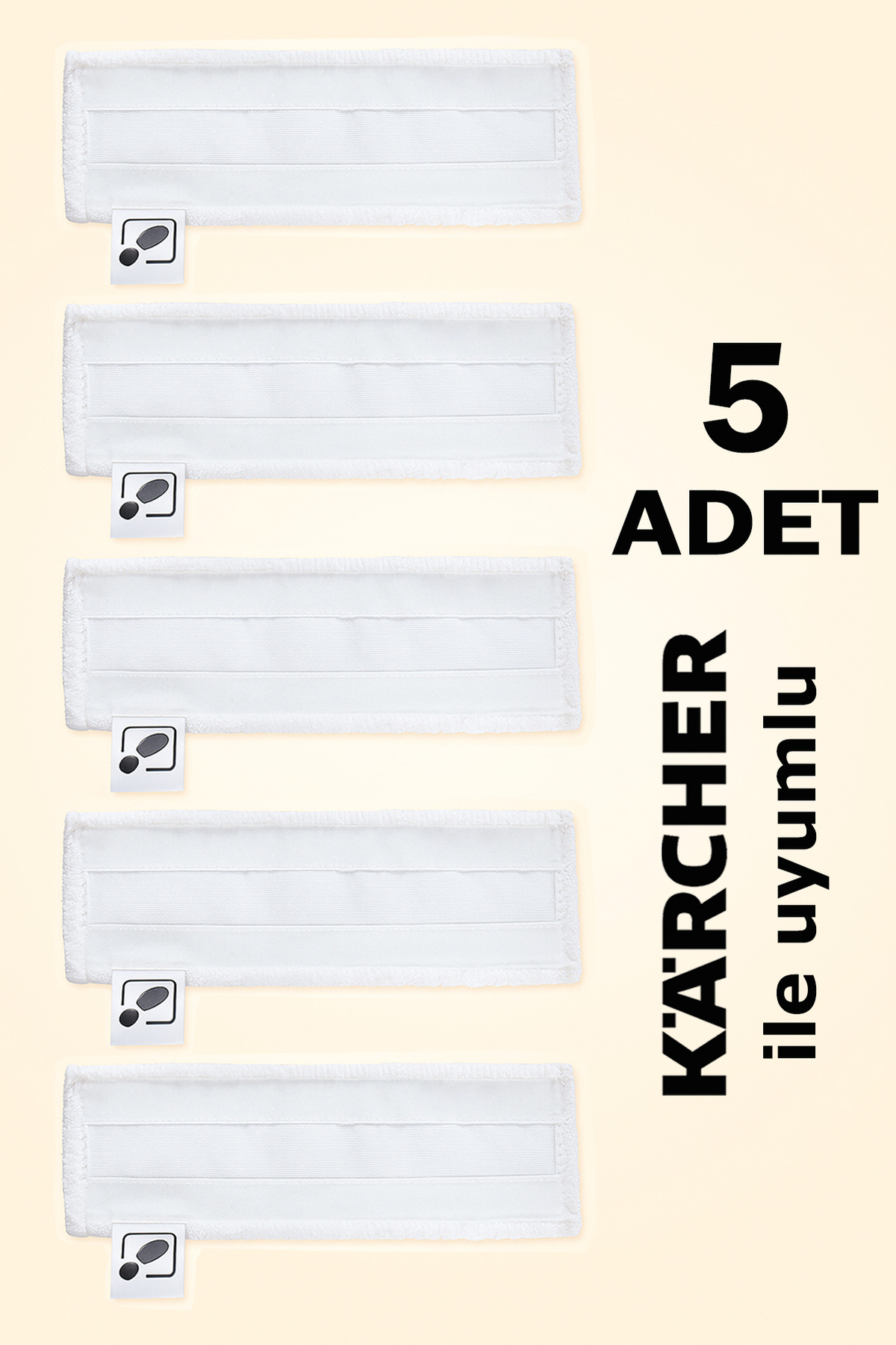 Marketto Karcher SC2 EasyFix Uyumlu 5 ADET El Aparatı Mop Bezi
