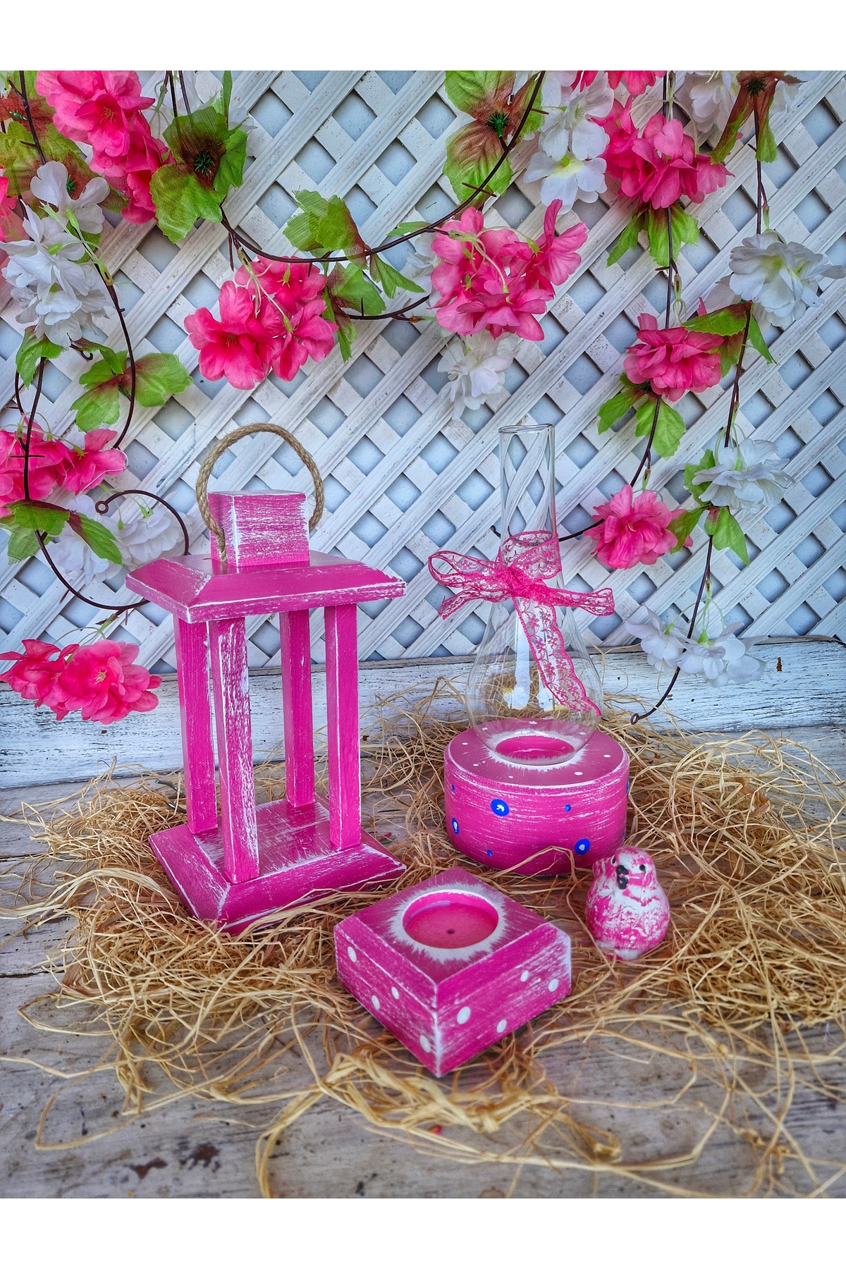 Wooden lantern set,handmade souvenir, candle holder ,home decoration, customizable item