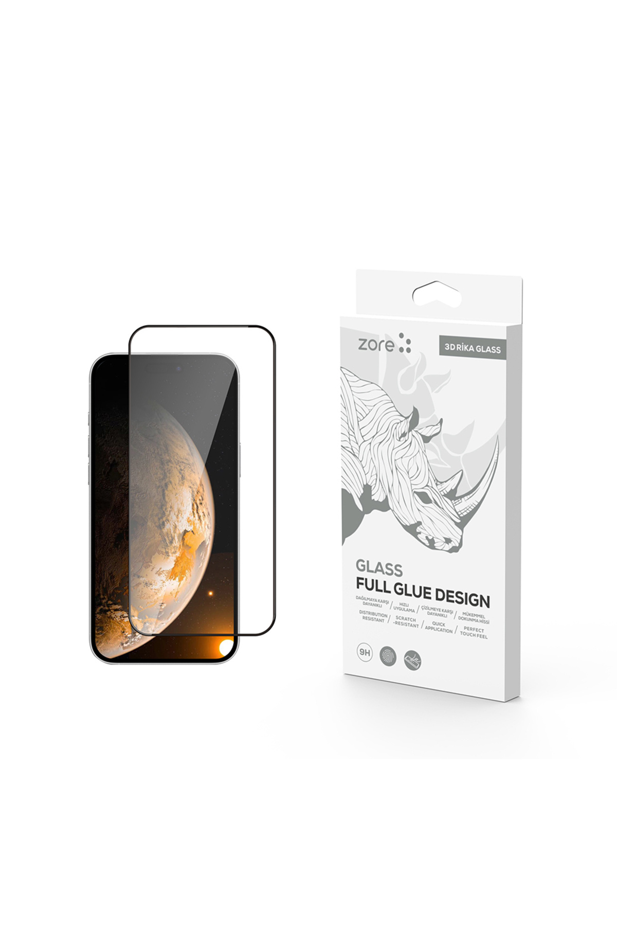 kılıffuarı Apple iPhone 17 Tam Kaplayan 9H Darbelere Dayanıklı Ahize Toz Önleyici Premium Cam Flim
