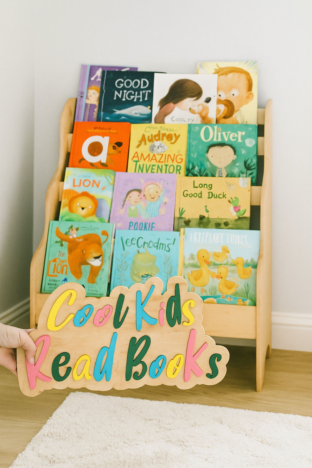 Boncukafası Cool Kids Read Books Yazılı Duvar Dekorasyon Ürünü 35x20 cm Çocuk Odası Bebek Odası