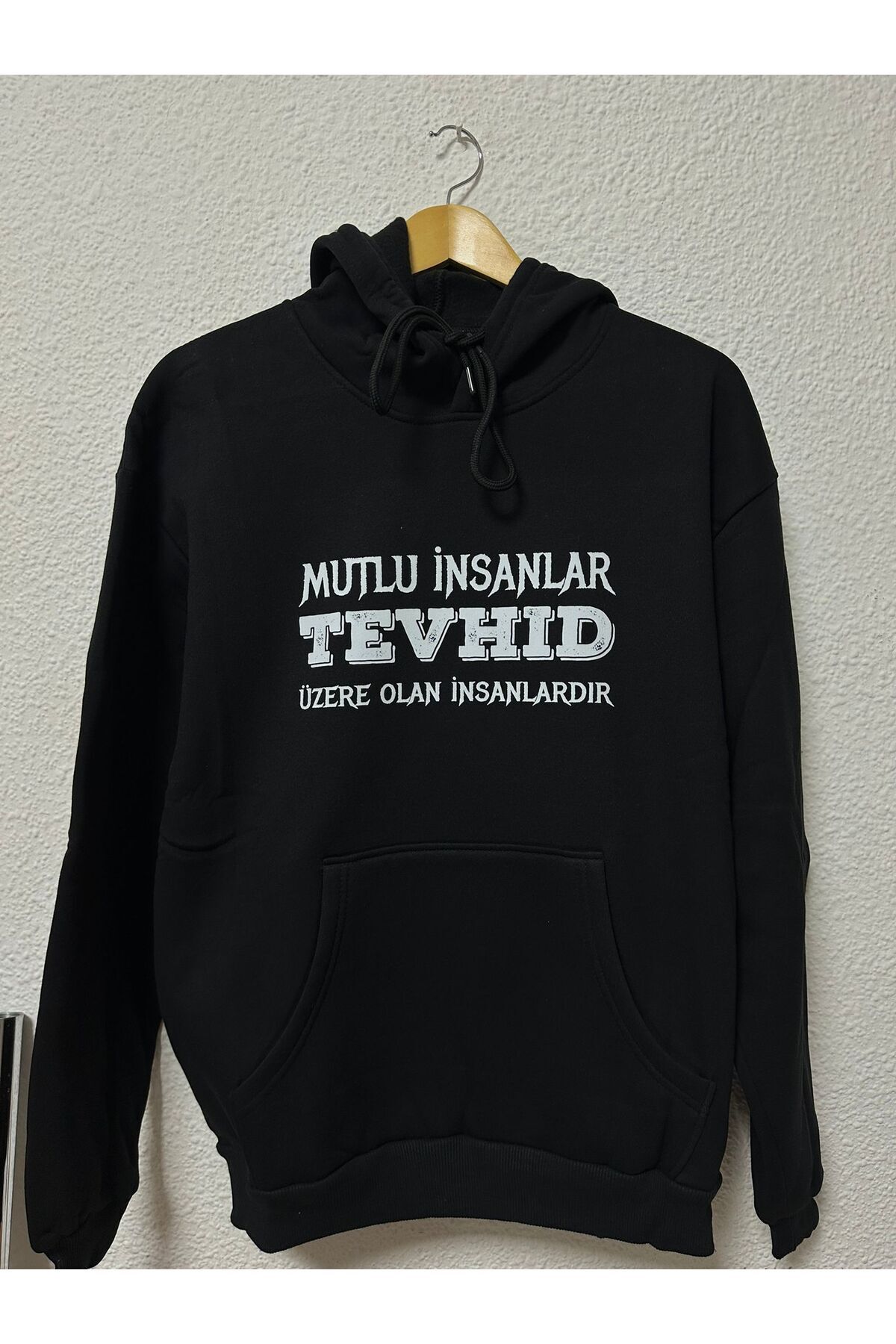 tasarım harikaları TEVHİD BASKILI KAPŞONLU SWEAT