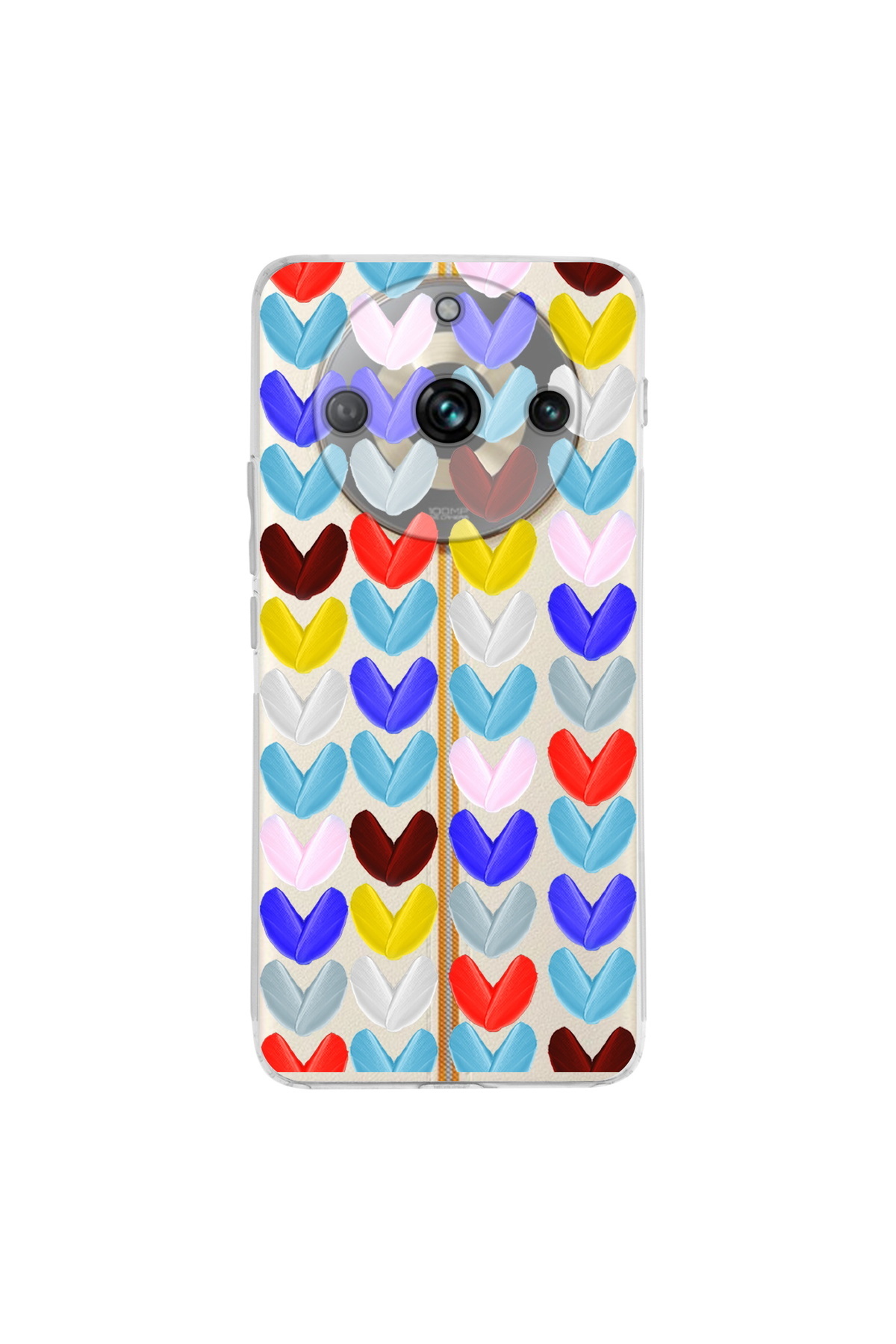 Realme 11 Pro İle Uyumlu Water Color 1 Baskılı Kamera Korumalı Şeffaf Kılıf