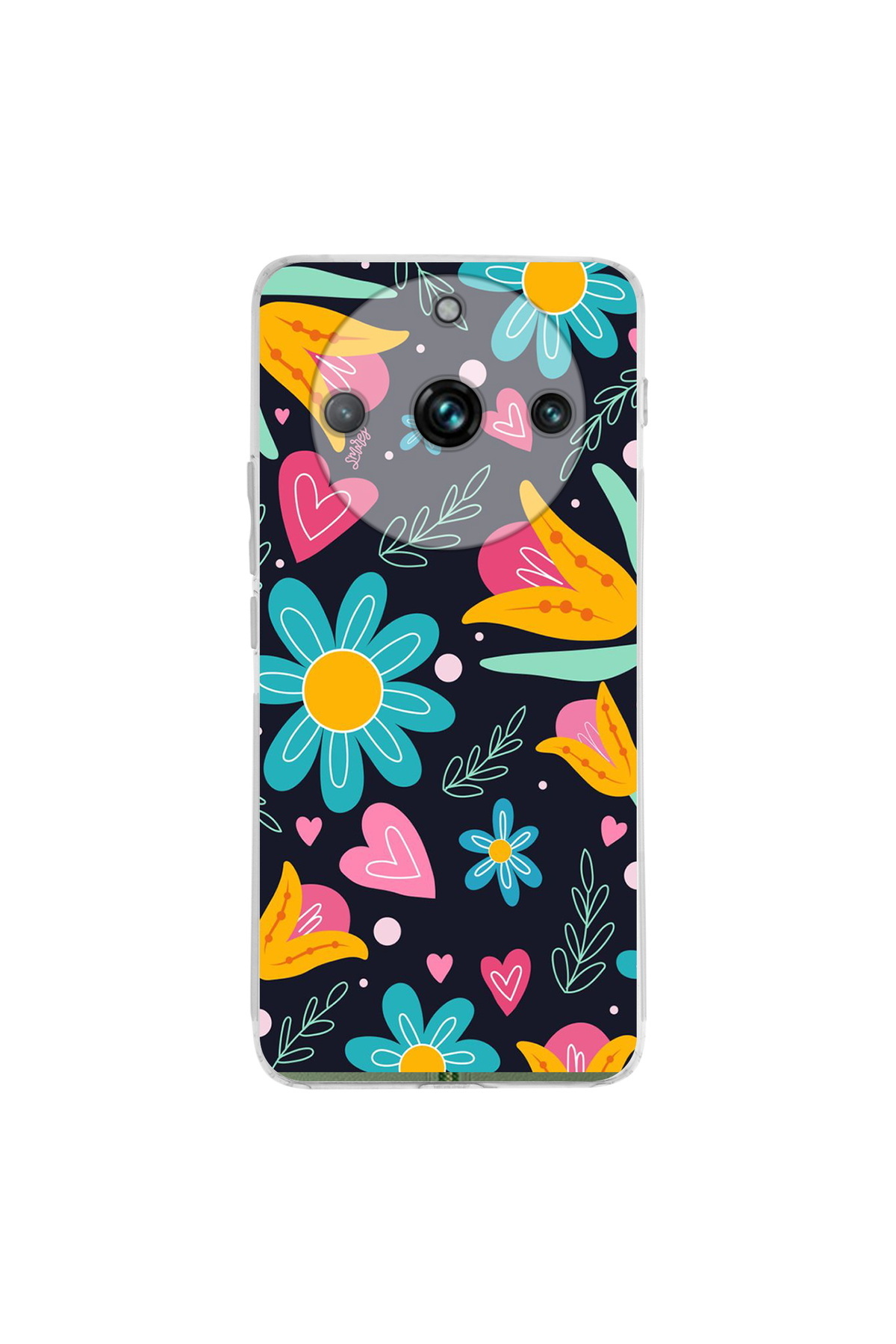 Realme 11 Pro Plusİle Uyumlu Retro Color 1 Baskılı Kamera Korumalı Şeffaf Kılıf