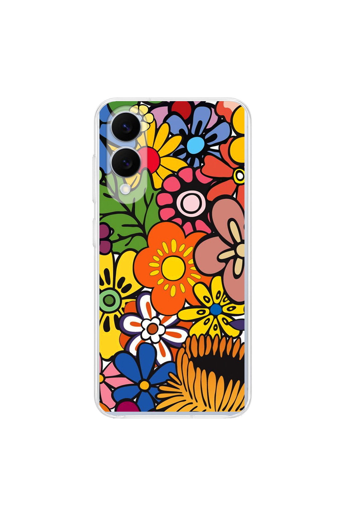 Samsung Galaxy S25 Edge İle Uyumlu Retro Color 2 Baskılı Kamera Korumalı Şeffaf Kılıf