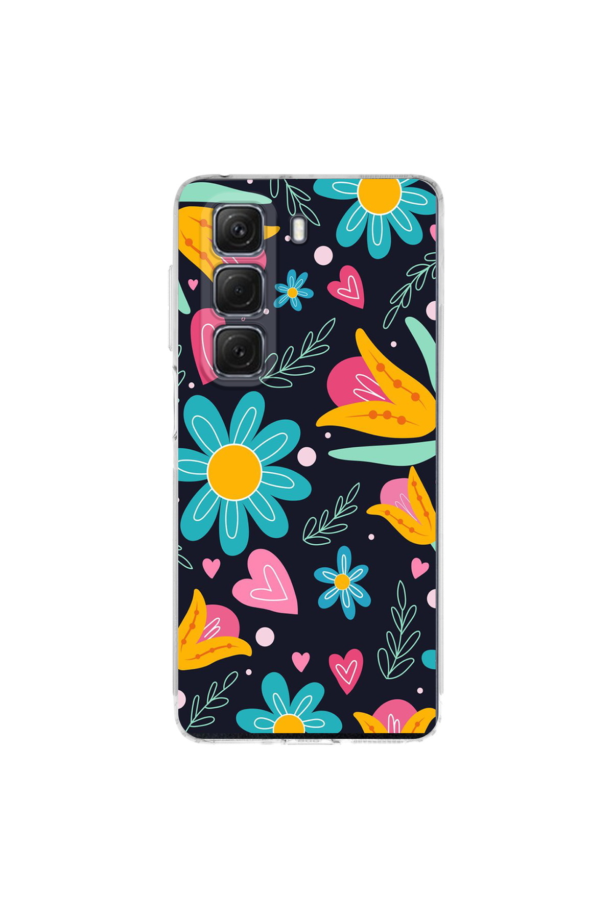 infinix Hot 50 Pro İle Uyumlu Retro Color 1 Baskılı Kamera Korumalı Şeffaf Kılıf