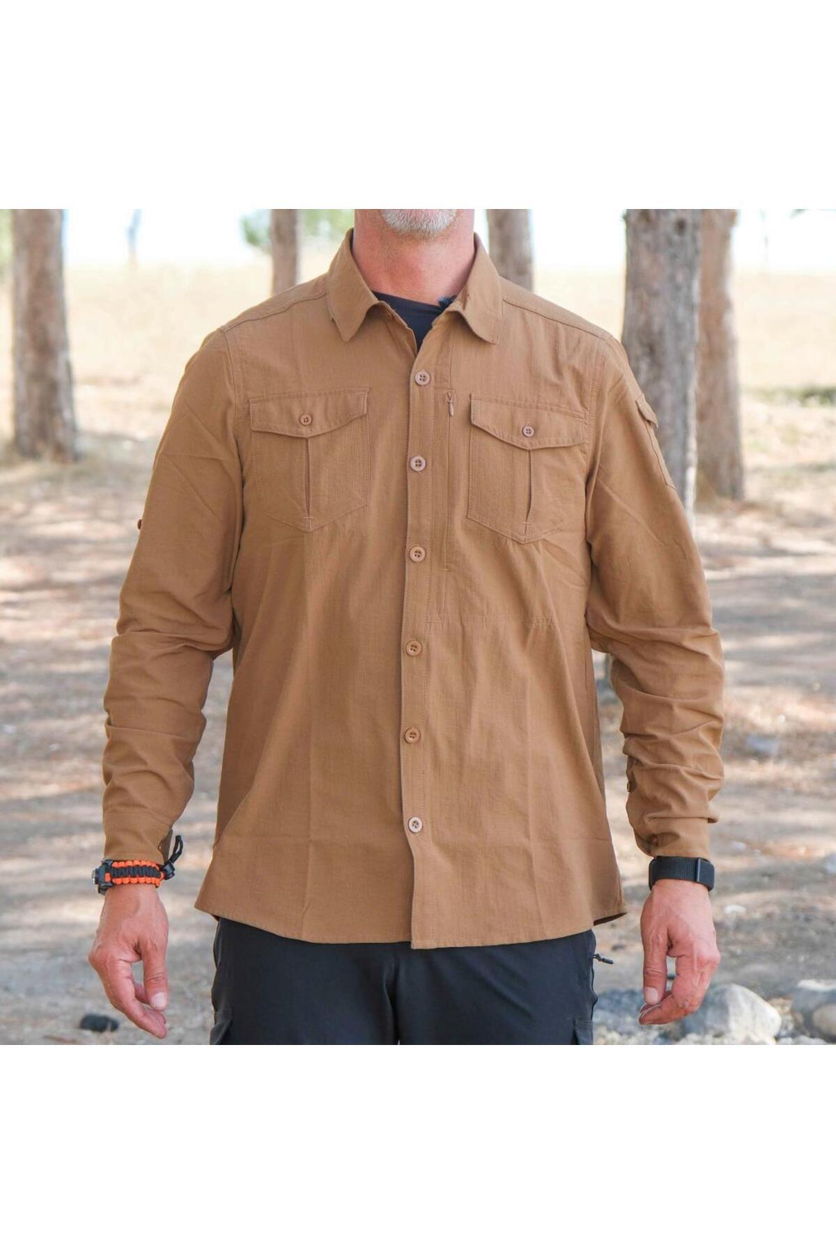 Genel Markalar Loç Outdoor Tactical Erkek Gömleği Kum