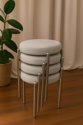 BERAWOND BERA METAL SİLİNEBİLİR TAY TÜYÜ KUMAŞ TABURE (4 ADET-MONTAJLI GÖNDERİM)