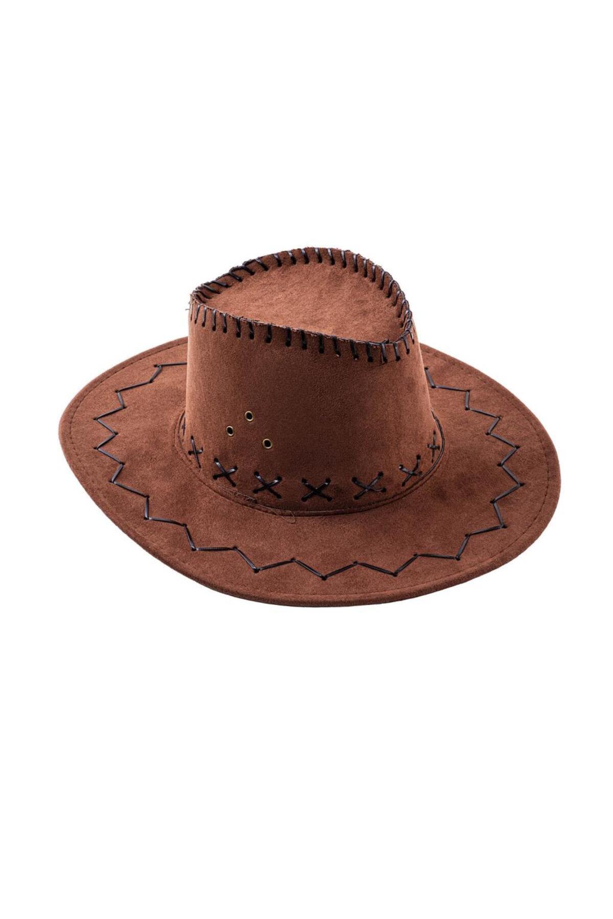 Genel Markalar Kovboy Şapkası - Fötr Şapka - Açık Kahve - HG-200