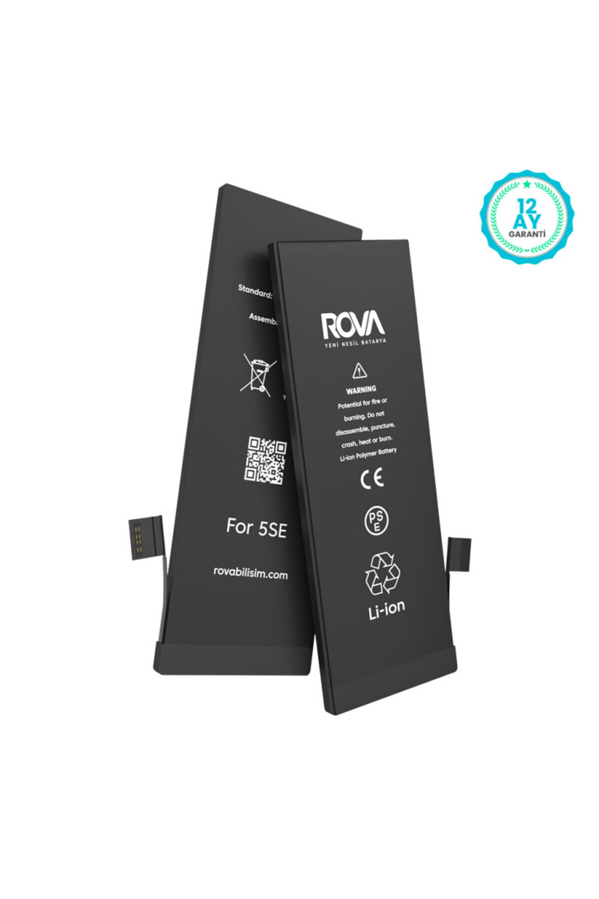 ROVA iPhone 5SE Yüksek Kapasiteli Batarya Pil 2010 mAh