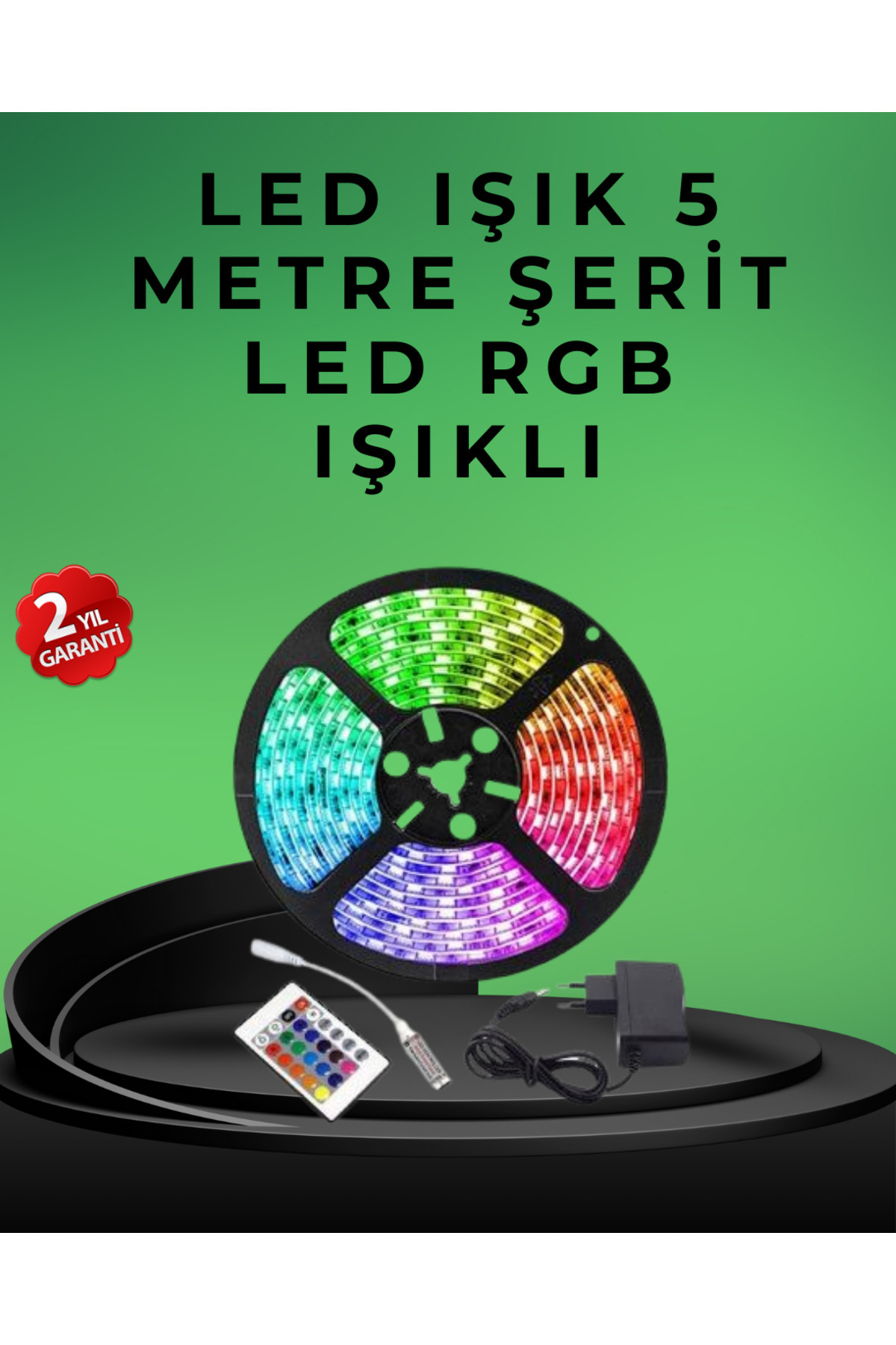 techbutiq Pratik Kurulumlu 5 Metre Kumandalı Şerit LED