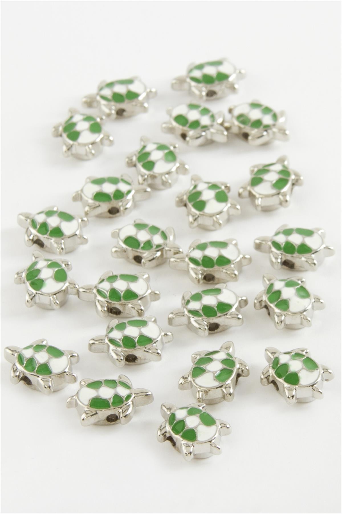 İNLAKECHANDMADE Kaplumbağa Mineli Bileklik ve Kolye Ucu Aparatı 1 Adet