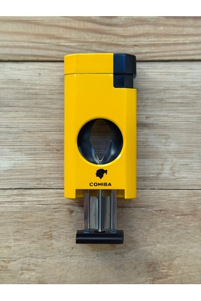COHİBA Puro Çakmağı 2Pürmüz Alev Bütan Rüzgarda Sönmez Kesicili Şık Renk Tasa...