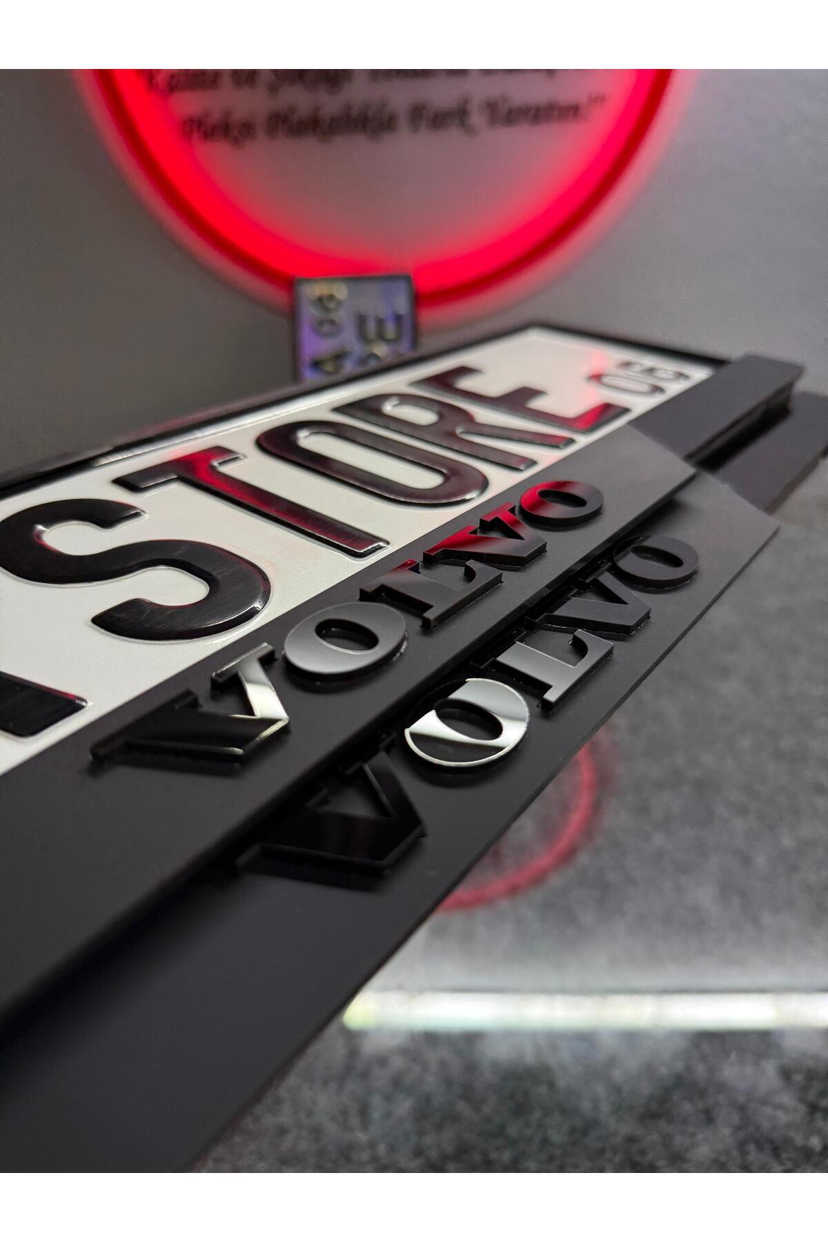 BMASTORE06 VOLVO YAZILI MAT PLEKSİ PLAKALIK (1 ÇİFT, 2 ADET)