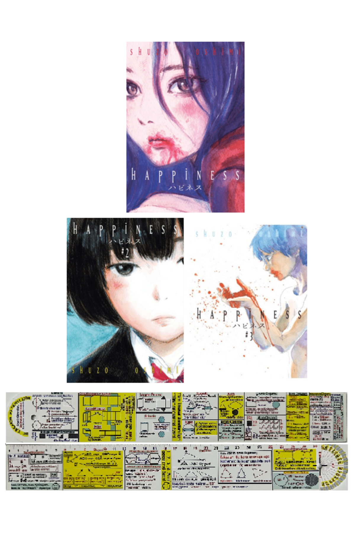 Kayıp Kıta Yayınları Happiness 1-2-3. Ciltler Manga Seti + Mat