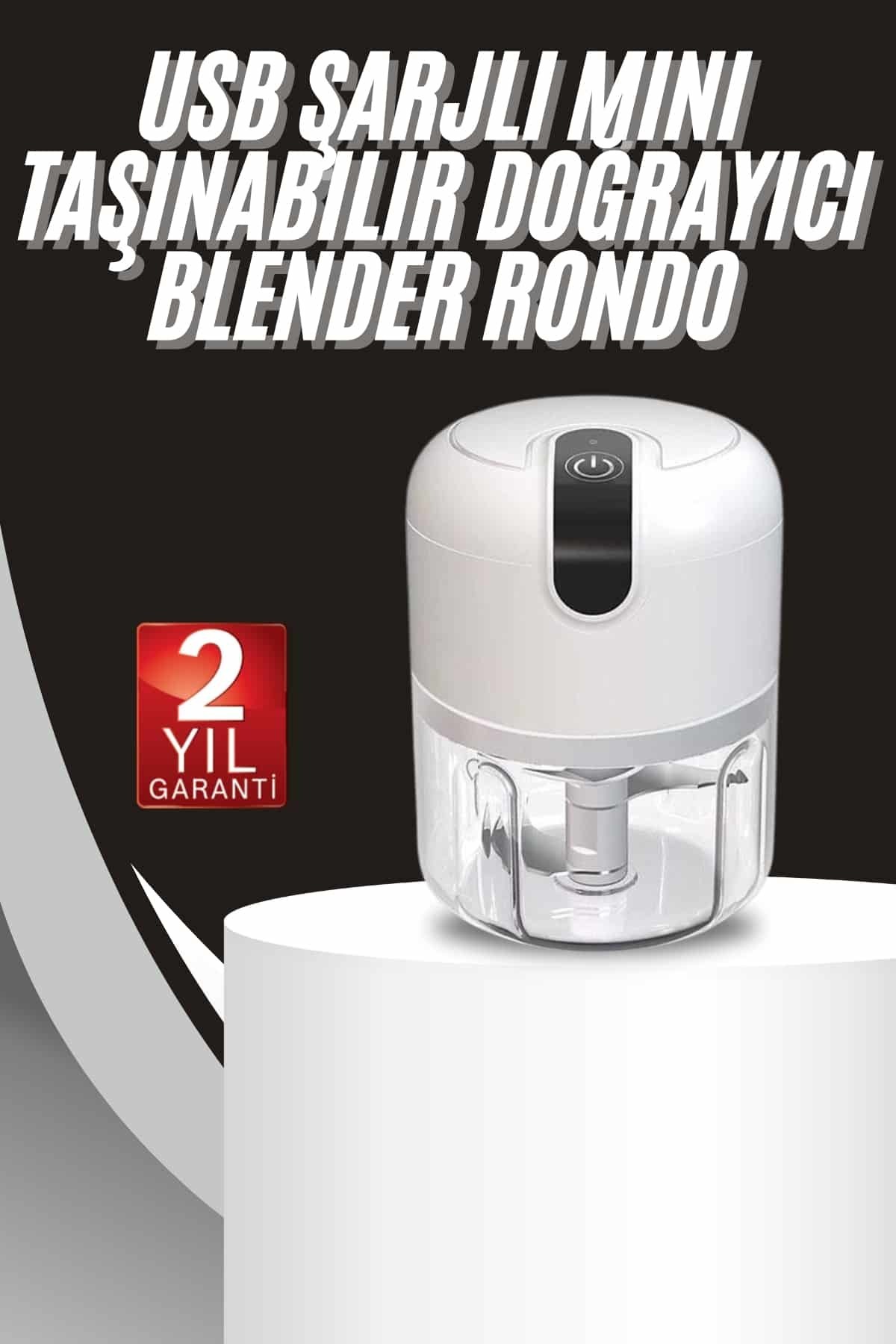 Toptan Bulurum Mini Doğrayıcı Rondo Taşınabilir Mini El Blender Paslanmaz Çelik