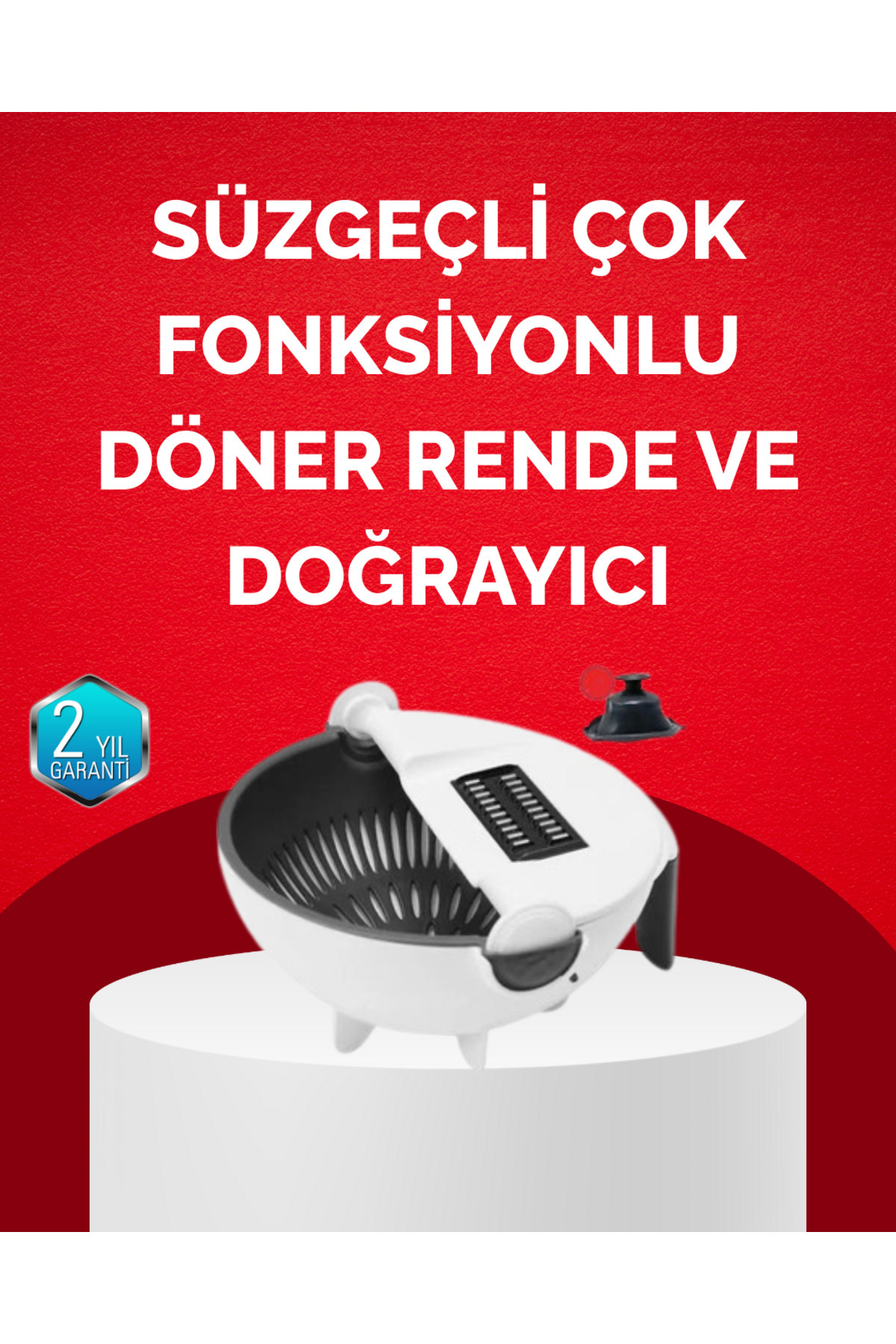 Derin Stok Döner Mekanizmalı Sebze Doğrayıcı Hazneli Rende