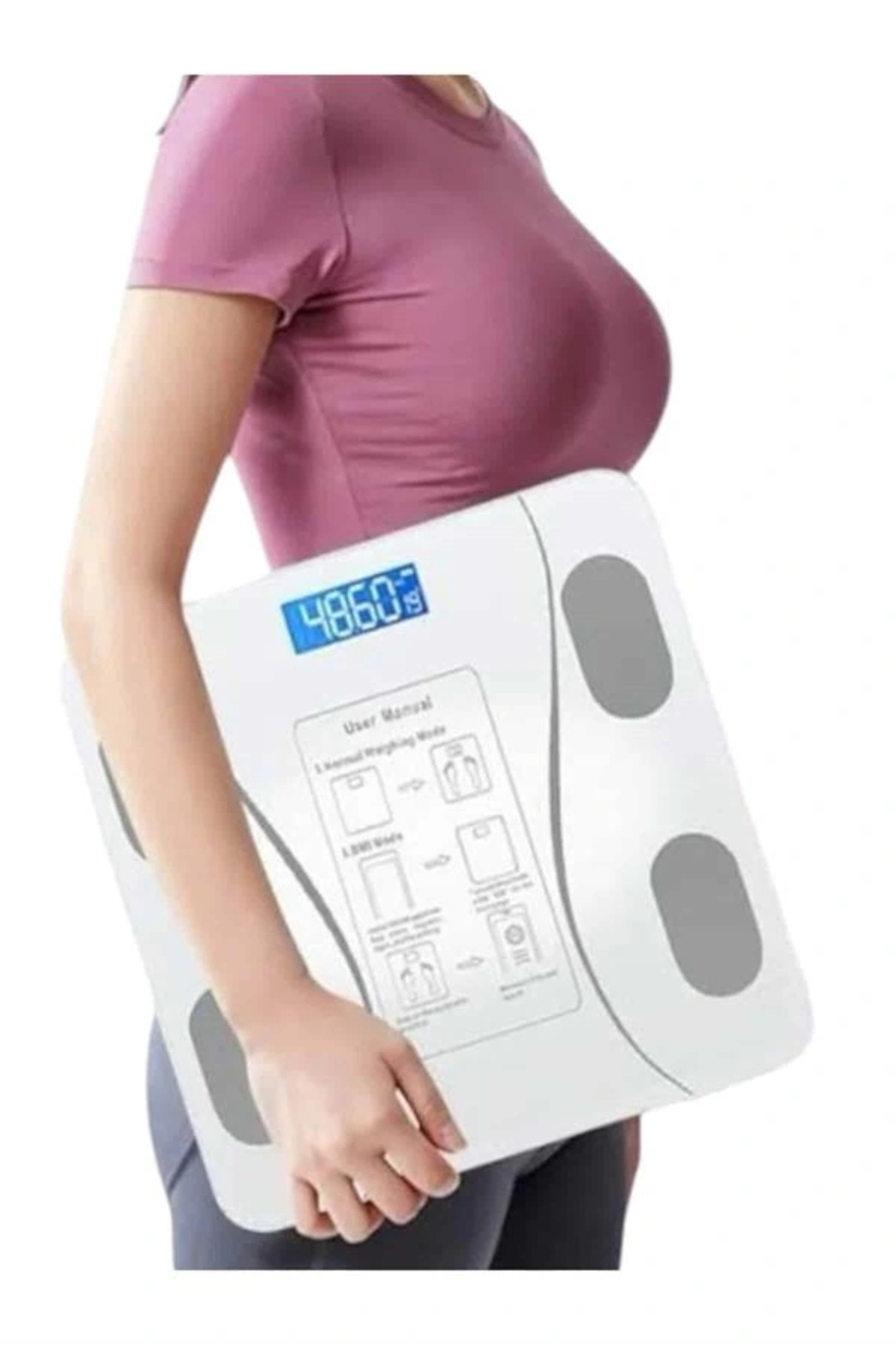 shopwave Akıllı Tartı Bluetooth Bağlantılı Yağ Ölçebilen Tartı Yeni Nesil