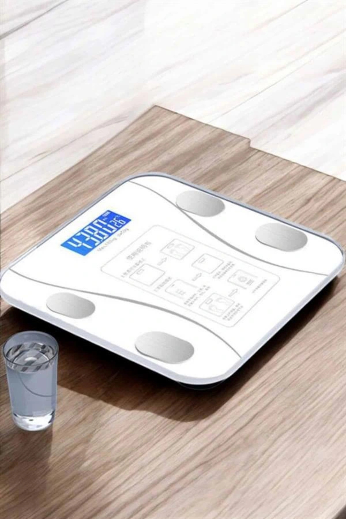 shopwave Akıllı Tartı Dijital Baskül Yağ Su Kas Vücut Kitle Kilo Ölçer Tartı