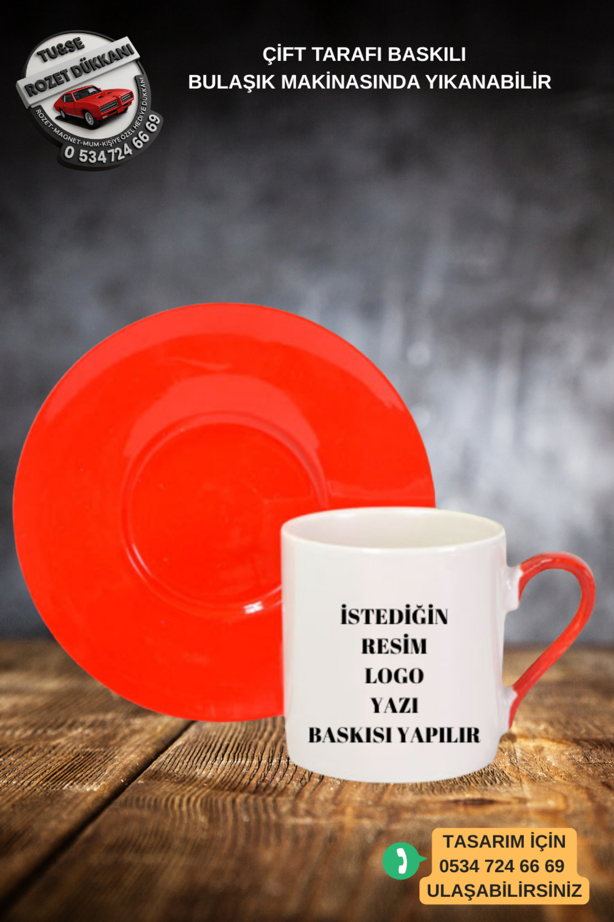 Personalized Red Cup – Text, Picture and Logo Printed