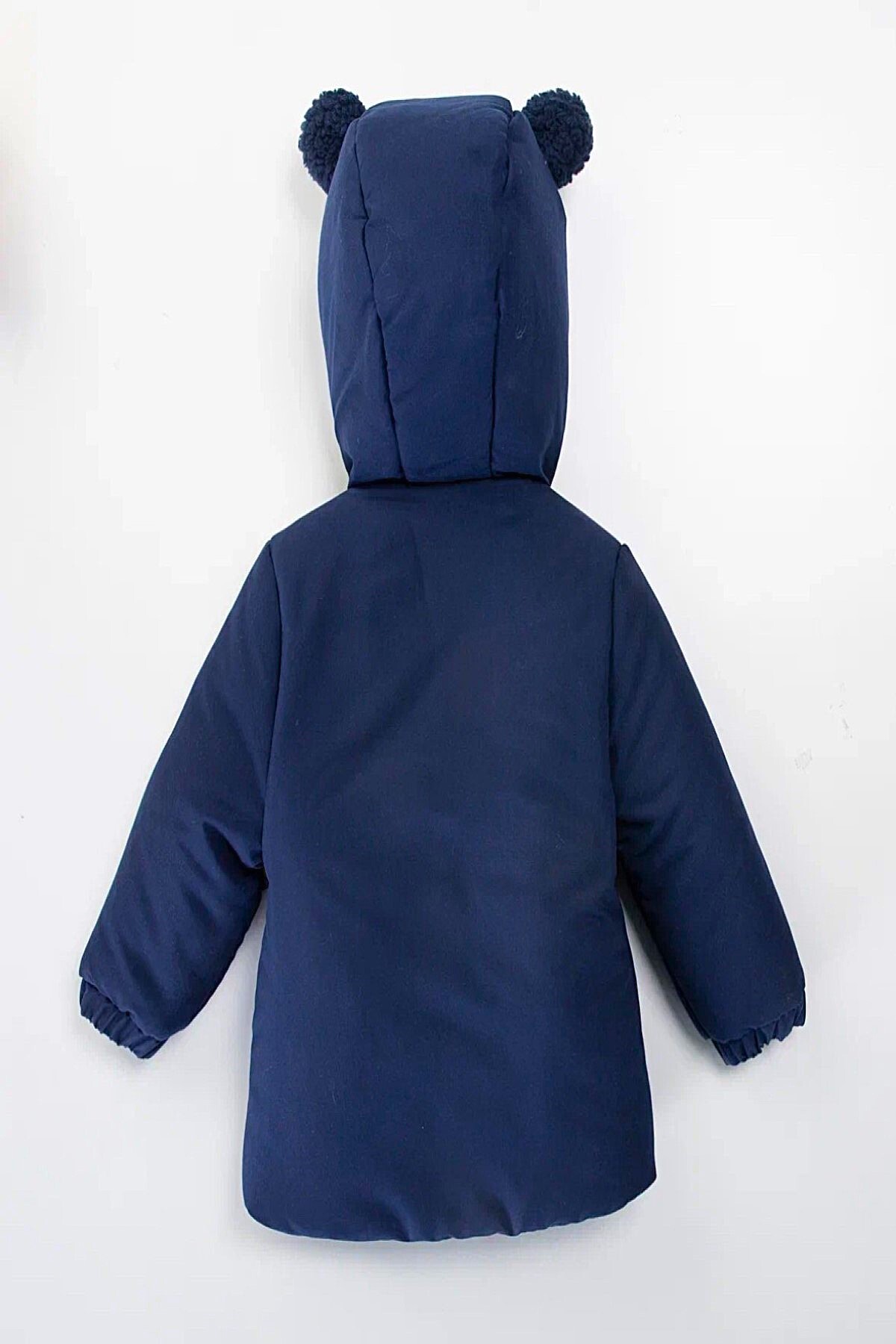 DeKuBaby Sevimli Peluş Ayıcık Figürlü Kürk Astarlı Fermuarlı Kapitone Kapüşonlu Kalın Kışlık Kaban-Mont fotoğrafı 5 (önizleme)