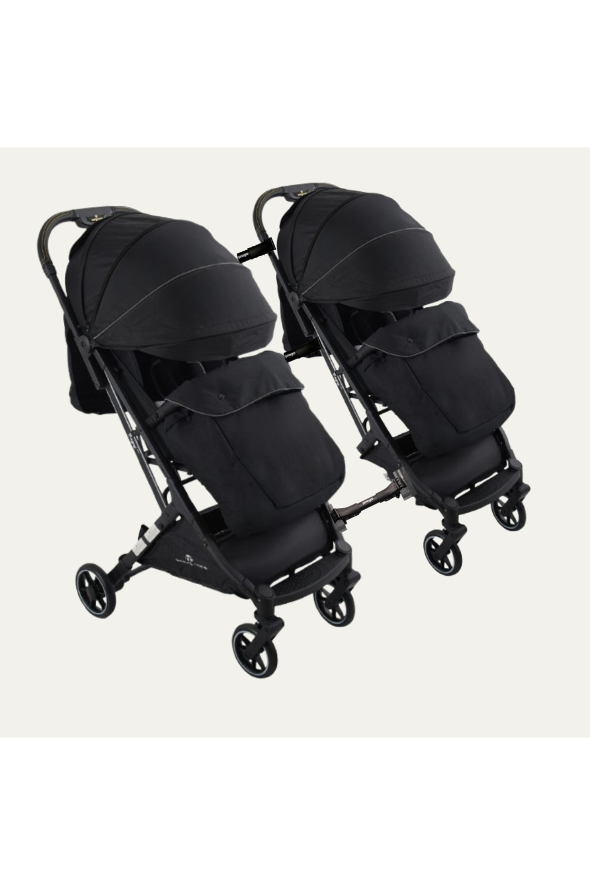 TURHAN BEBE Prego Yan Yana Birleştirmeli Kabin Boy İkiz Bebek Arabası Ayak Örtüsü + Yağmurluk +Taşıma Çanatası fotoğrafı 6 (önizleme)