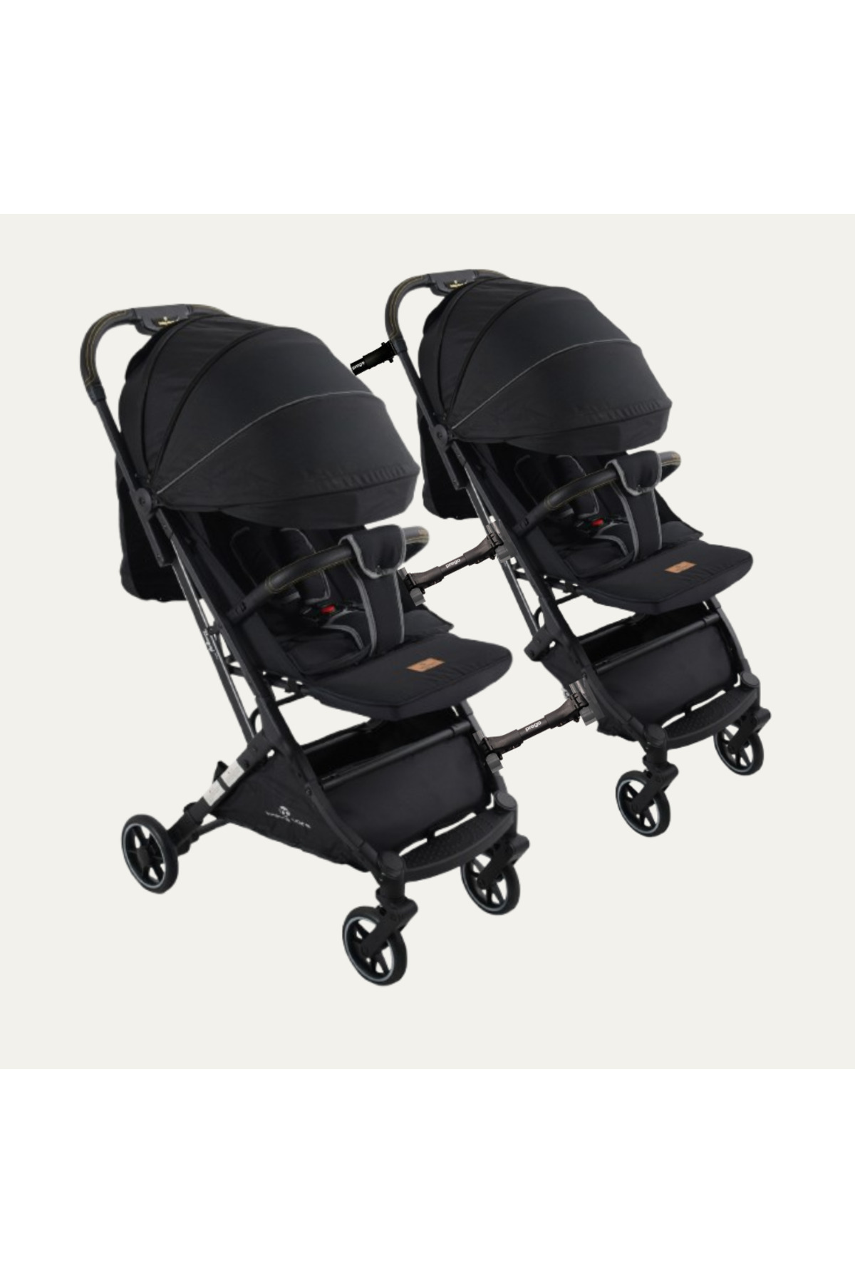 TURHAN BEBE Prego Yan Yana Birleştirmeli Kabin Boy İkiz Bebek Arabası Ayak Örtüsü + Yağmurluk +Taşıma Çanatası fotoğrafı 4 (önizleme)