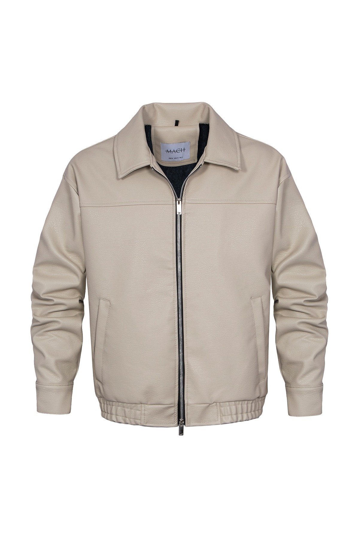 کاپشن چرمی وارداتی مردانه با آستر خزدار Mach