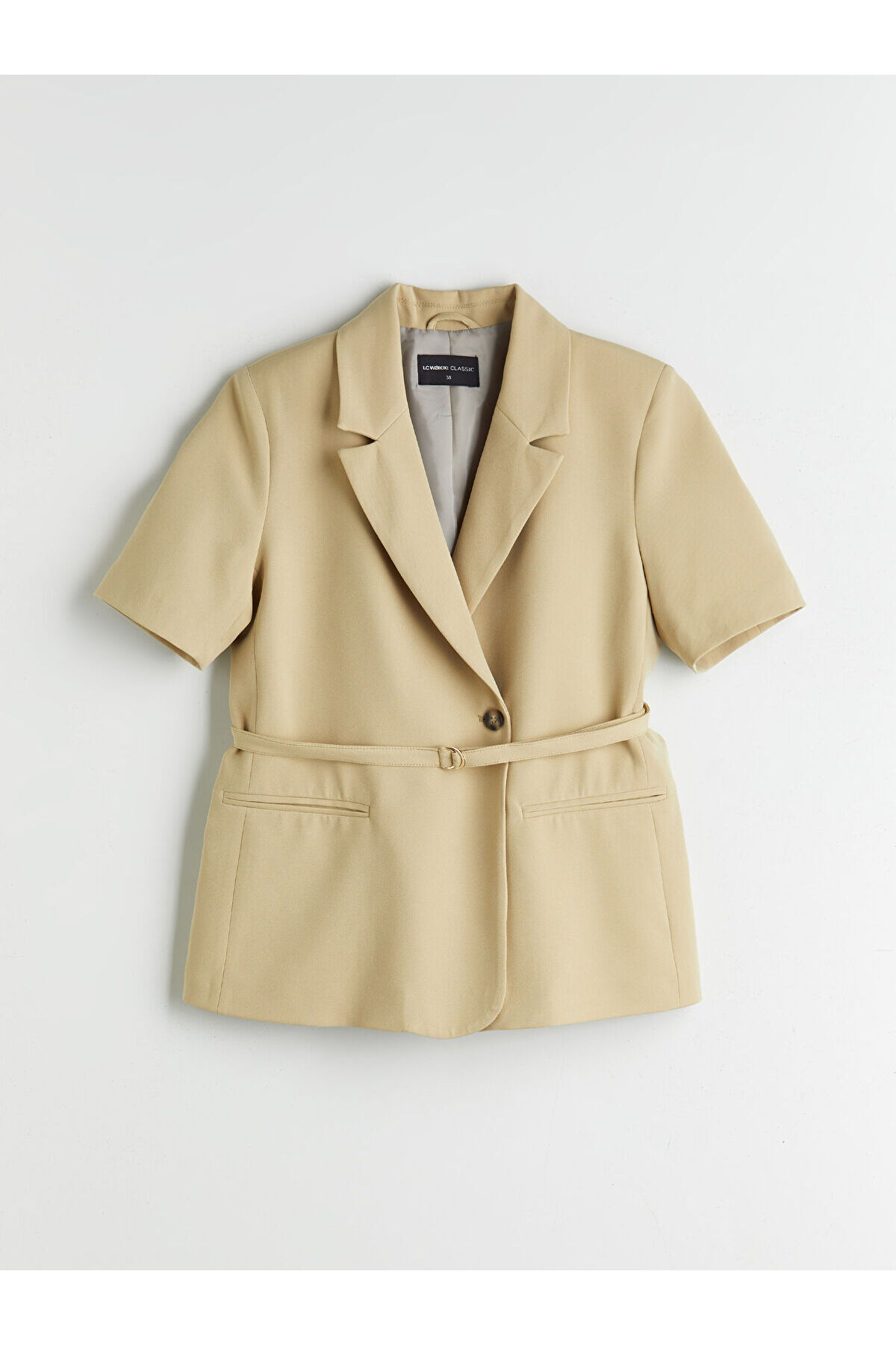 LC Waikiki  Haki Krep Kadın Blazer Ceket - Görsel 5