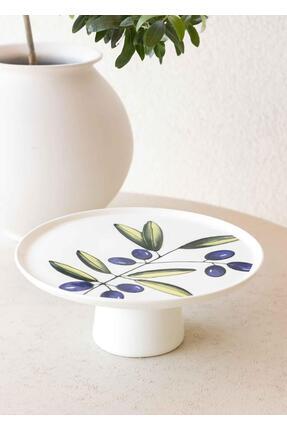 The Mia Olivos Ayaklı Servis Tabağı 10x26 cm