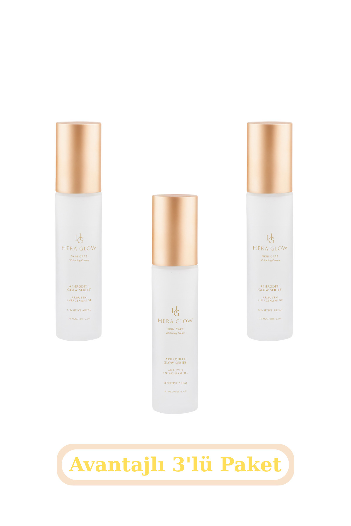 Hera Glow Genital Bölge Kararmalarında Etkili Beyazlatıcı Krem Avantajlı 3'lü Paket