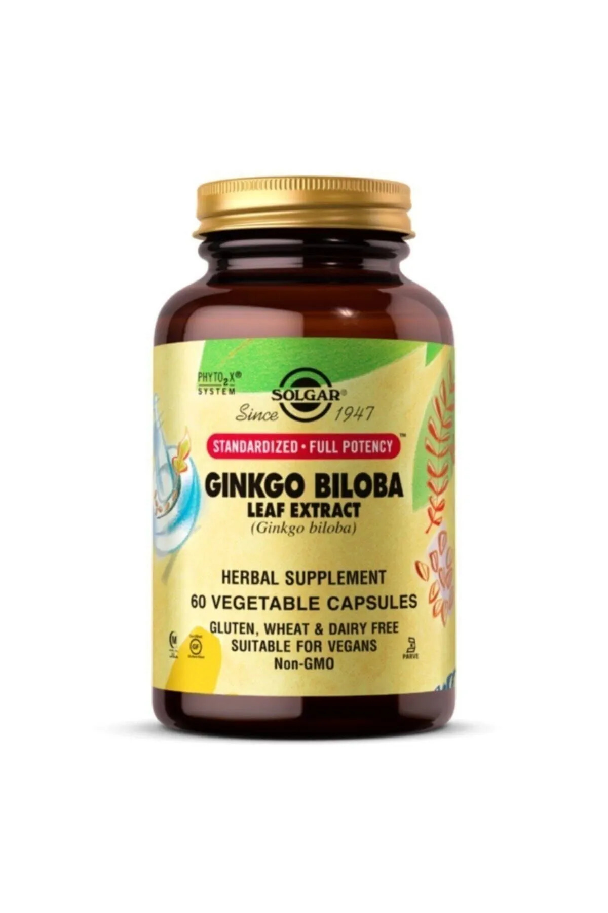 Ginkgo Vegetable Capsules - Pack Of 60 – My Supplement Online - View #10