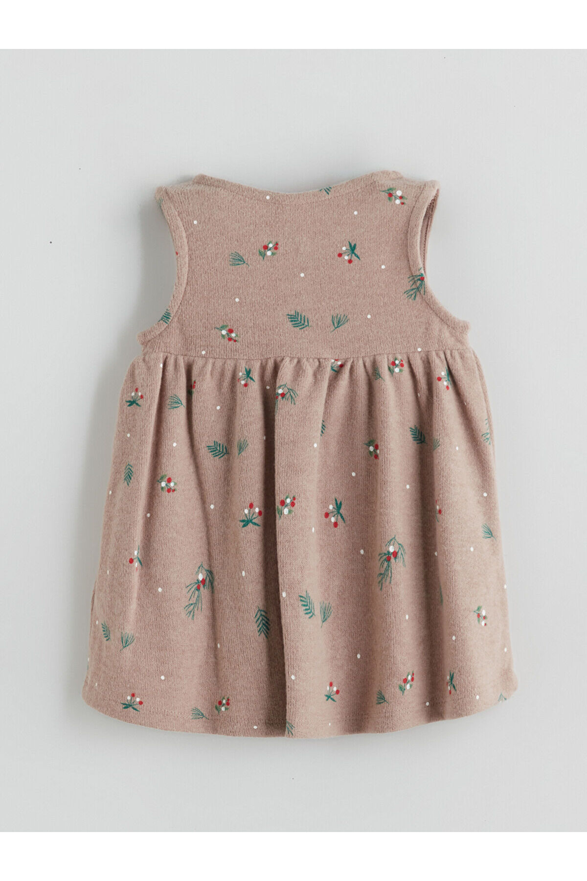 LC Waikiki Kahverengi Bebe Yaka Kız Bebek Bluz ve Elbise 2'li fotoğrafı 5 (önizleme)