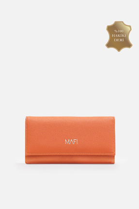MAFİ Ram %100 Hakiki Deri Kadın Cüzdan CıtCıtlı Kapalı Bozuk Para Bölmeli
