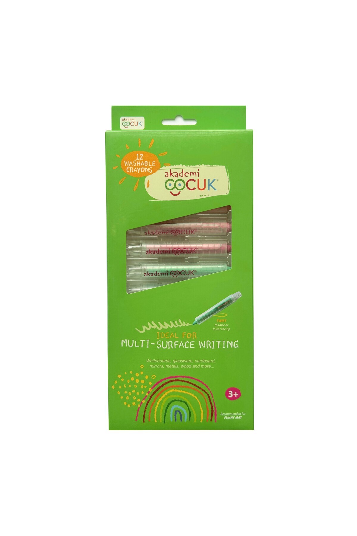 Akademi Çocuk Yıkanabilir 12'li Tebeşir