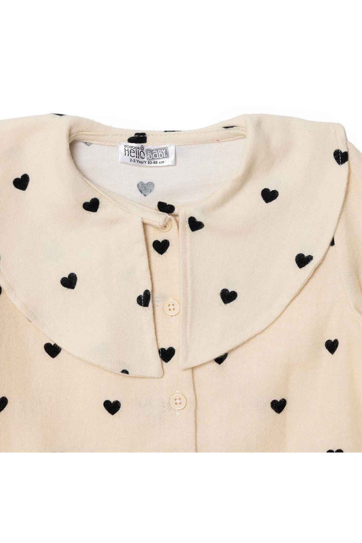 ebebek Hello Baby HelloBaby Kız Bebek Gömlek Düğmeli Bebe Yaka Uzun Kol fotoğrafı 3 (önizleme)