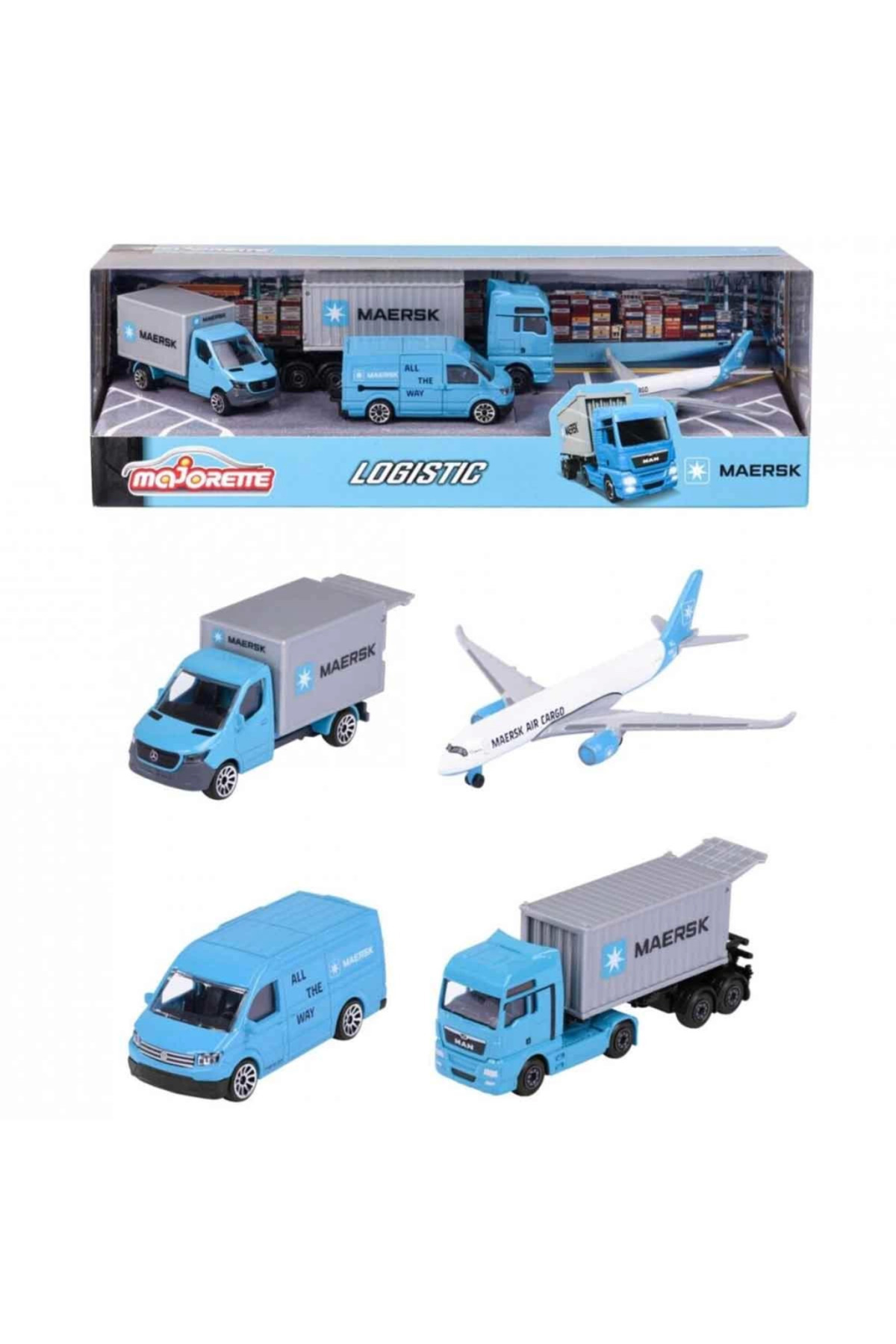AyrStore Majorette Maersk Temalı Lojistik 4'lü Koleksiyon Paketi