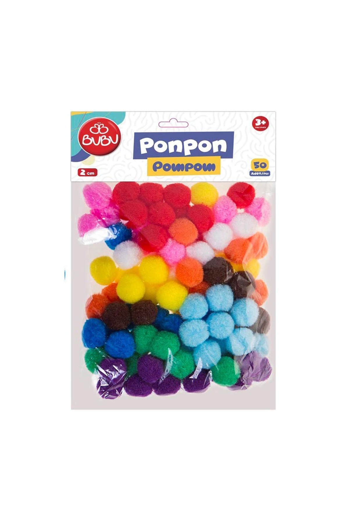 Genel Markalar BU-BU PON002 PONPON 2CM 50Lİ KARMA