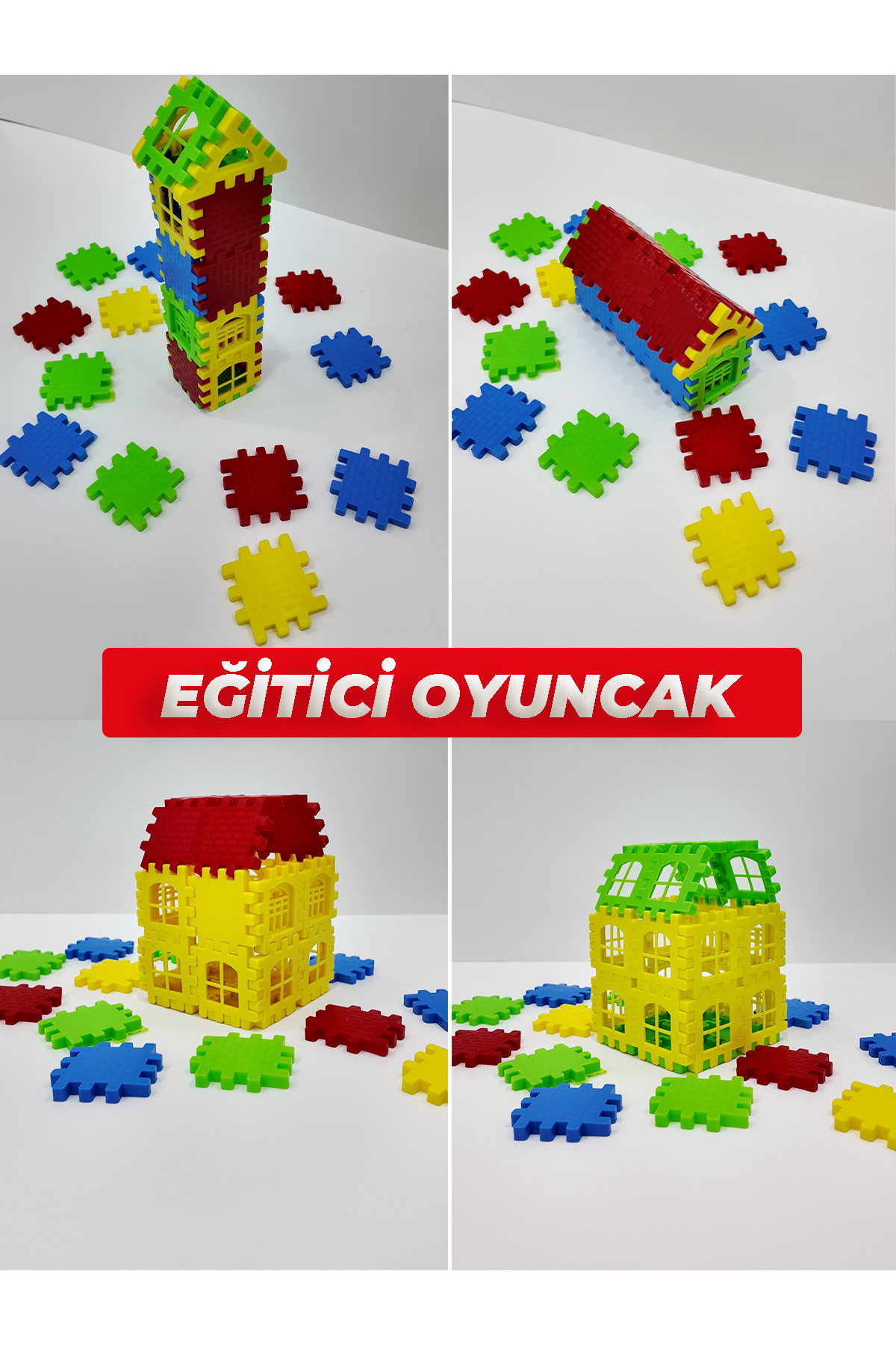 Fast Story Puzzle City 3d Yapı Ve Tasarım Blokları 64 Parça Eğitici Oyuncak Seti fotoğrafı 4 (önizleme)