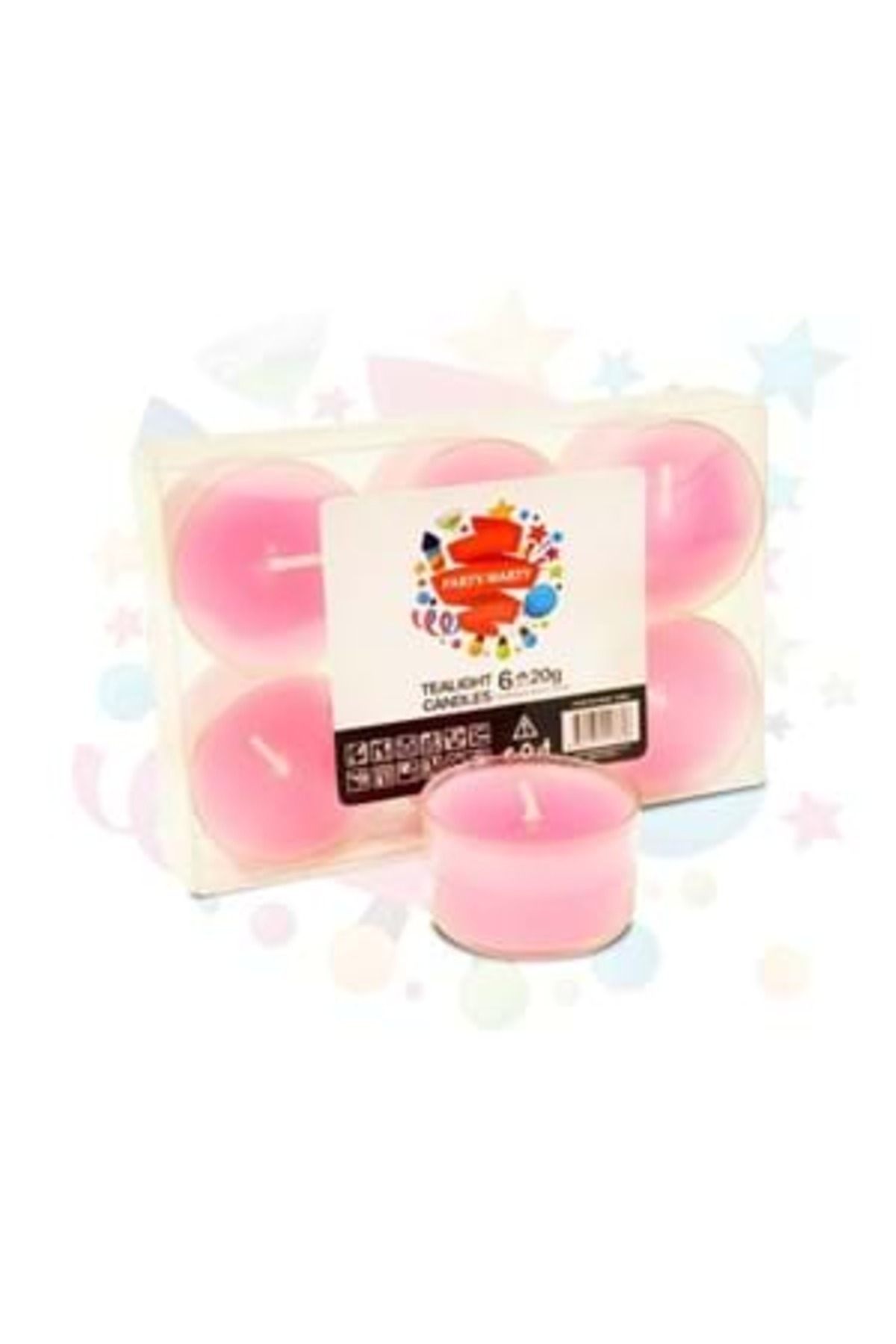 3EGROUP Nedi 20 Gr Tea-lıght Kokulu Mum 6"lı Pembe 11381