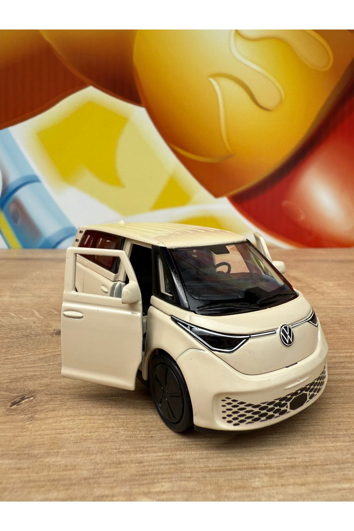 scntoys Welly Volkswagen ID.BUZZ Krem Diecast Metal Araba Oyuncak